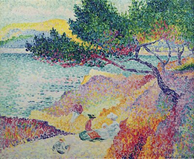 Der Strand von Saint-Clair, 1906-07 von Henri Edmond Cross